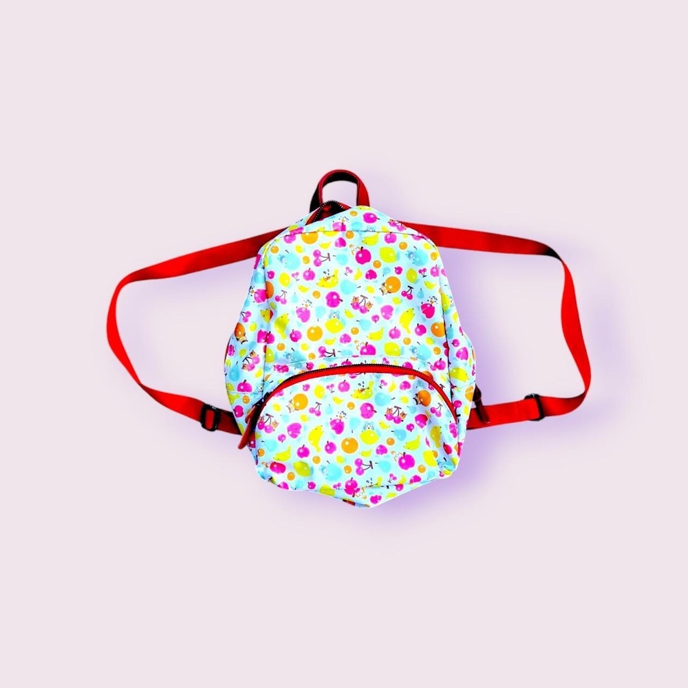 apple print backpack, whimsi twee <3